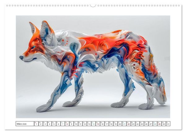 Produktbild: Modern Art Animals (hochwertiger Premium Wandkalender 2026 DIN A2 quer), Kunstdruck in Hochglanz