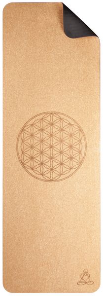 Produktbild: Yogamatte aus Kork mit Blume des Lebens