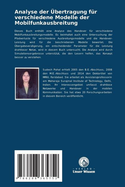 Produktbild: Analyse der &Uuml;bertragung f&uuml;r verschiedene Modelle der Mobilfunkausbreitung