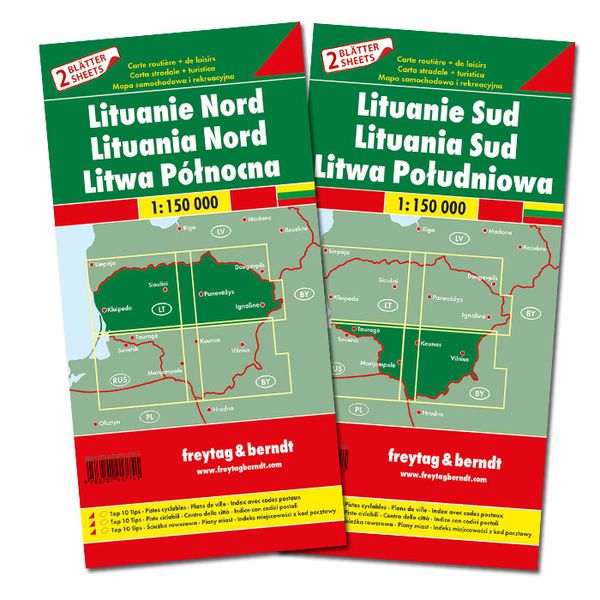 Produktbild: Freytag & berndt Stra&szlig;enkarte Litauen Set 1:150.000