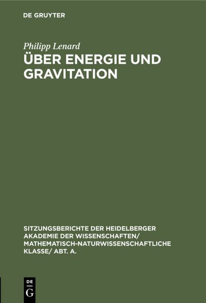 Produktbild: &Uuml;ber Energie und Gravitation
