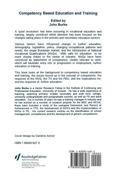 Produktbild: Competency Based Education And Training