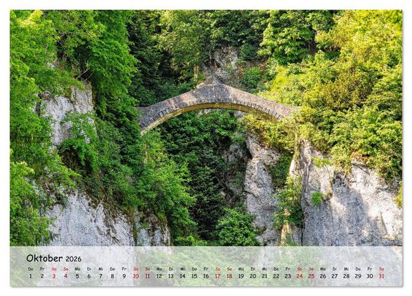 Produktbild: Im Donautal zwischen Beuron und Sigmaringen (hochwertiger Premium Wandkalender 2026 DIN A2 quer), Kunstdruck in Hochglanz