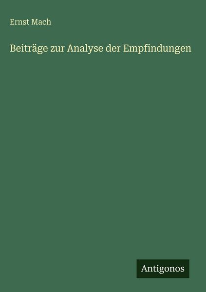 Produktbild: Beitr&auml;ge zur Analyse der Empfindungen