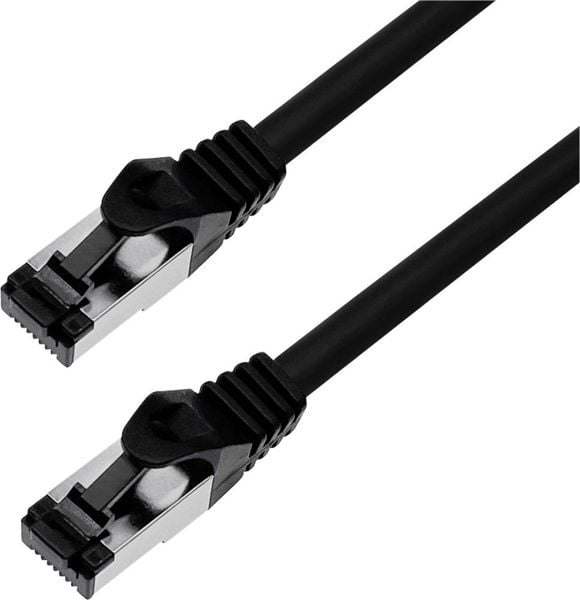 Produktbild: BKL Electronic 144003 RJ45 Patchkabel CAT 8.1 S/FTP 2m Schwarz Halogenfrei 1St.
