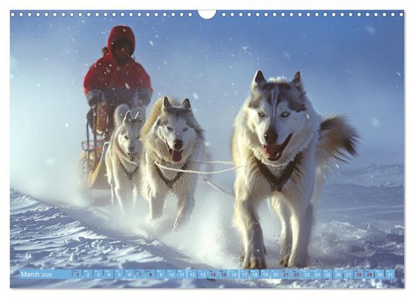 Produktbild: Sled Dogs - the Dream of Running (Wall Calendar 2026 DIN A3 landscape), CALVENDO 12 Month Wall Calendar