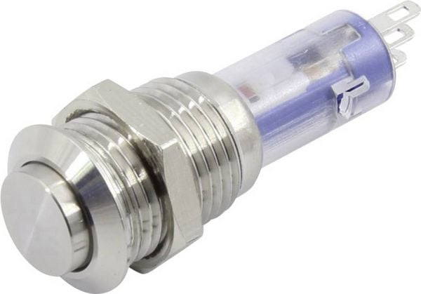 Produktbild: TRU COMPONENTS TC-6647600 LAS4GQH-11/S Drucktaster 48 V/DC 0.50 A 1 x Aus/(Ein) tastend 1 St.
