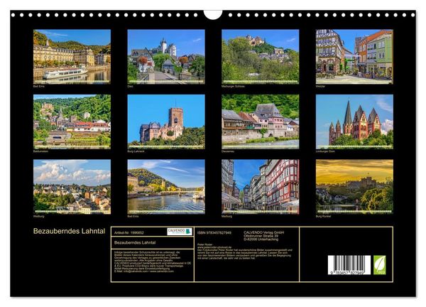 Produktbild: Bezauberndes Lahntal (Wandkalender 2026 DIN A3 quer), CALVENDO Monatskalender