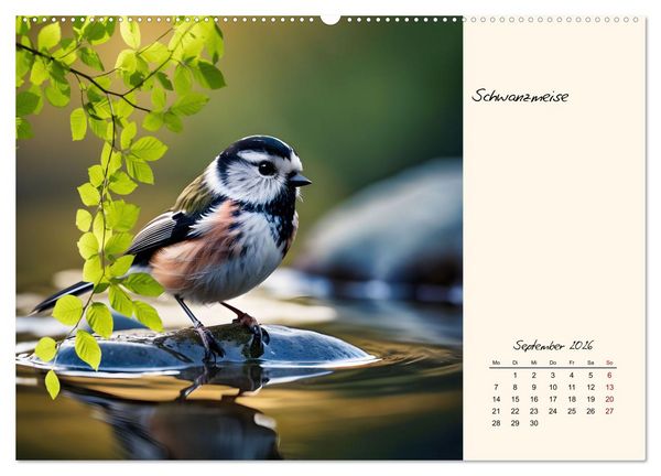 Produktbild: Meisen richtig erkennen (Wandkalender 2026 DIN A2 quer), CALVENDO Monatskalender