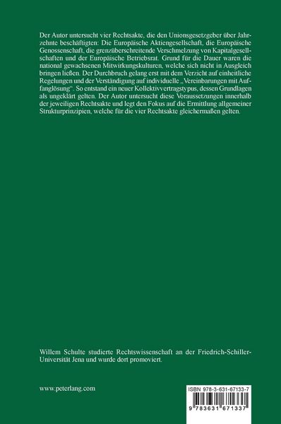 Produktbild: Vereinbarungen &uuml;ber die Arbeitnehmermitwirkung nach dem Recht der Europ&auml;ischen Union