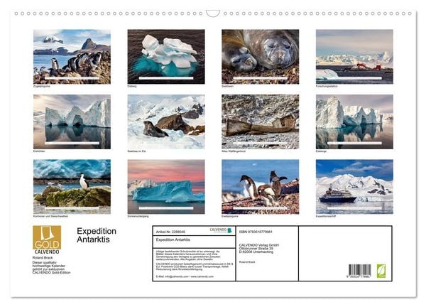 Produktbild: Expedition Antarktis (Wandkalender 2027 DIN A2 quer), CALVENDO Monatskalender