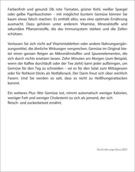 Produktbild: Die Ern&auml;hrungs-Docs - Gesund durch das Jahr Tagesabrei&szlig;kalender 2027