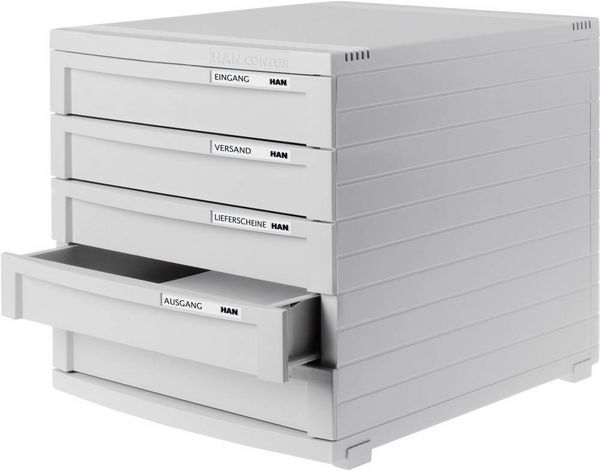 Produktbild: HAN CONTUR 1505-11 Schubladenbox Lichtgrau DIN A4, DIN B4, DIN C4 Anzahl der Schubf&auml;cher: 5