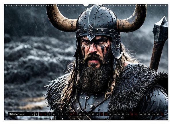 Produktbild: Kampf der wilden Wikinger (hochwertiger Premium Wandkalender 2026 DIN A2 quer), Kunstdruck in Hochglanz