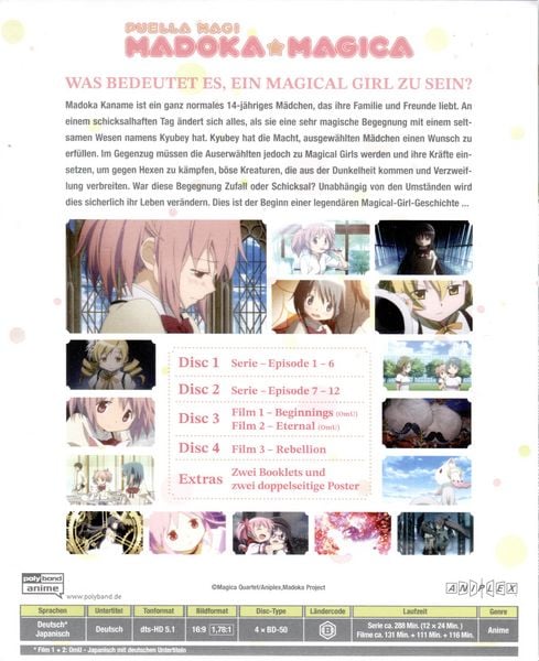 Produktbild: Puella Magi Madoka Magica - Limited Collector's Box (Die komplette Serie + Film 1-3) [4 BRs]