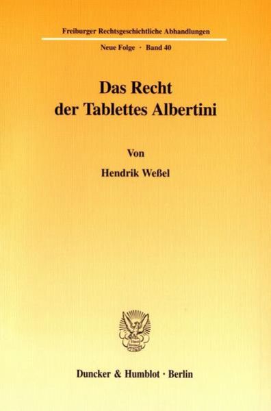 Das Recht der Tablettes Albertini.