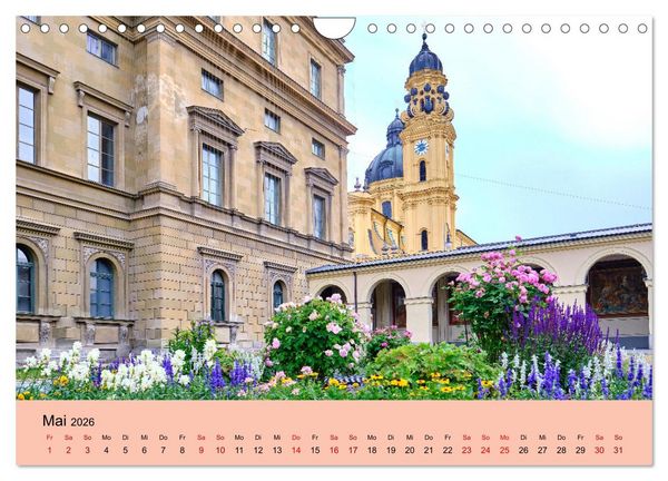 Produktbild: M&uuml;nchen - Unterwegs in der bayrischen Landeshauptstadt (Wandkalender 2026 DIN A4 quer), CALVENDO Monatskalender