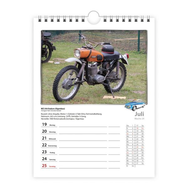 Produktbild: TR&Ouml;TSCH - Wochenkalender zum H&auml;ngen DDR-Fahrzeuge 2027