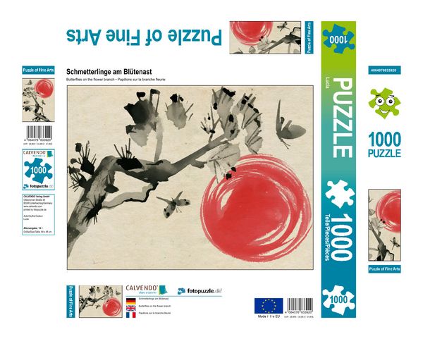Produktbild: CALVENDO Puzzle Schmetterlinge am Bl&uuml;tenast | 1000 Teile Lege-Gr&ouml;&szlig;e 64x48cm Foto-Puzzle f&uuml;r gl&uuml;ckliche Stunden