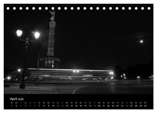 Produktbild: BLACK 'N WHITE (Tischkalender 2026 DIN A5 quer), CALVENDO Monatskalender