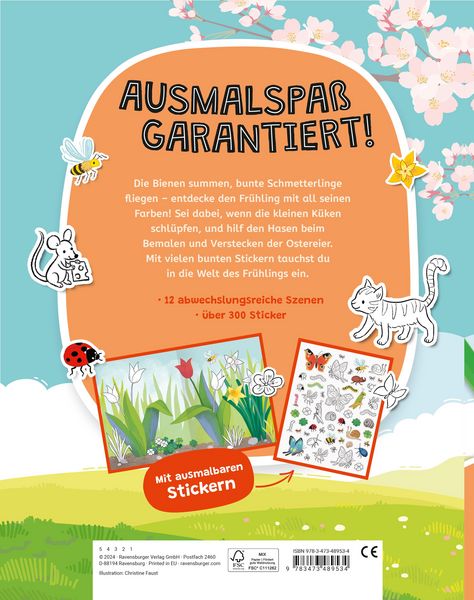 Produktbild: Mein Ausmalstickerbuch - Fr&uuml;hling