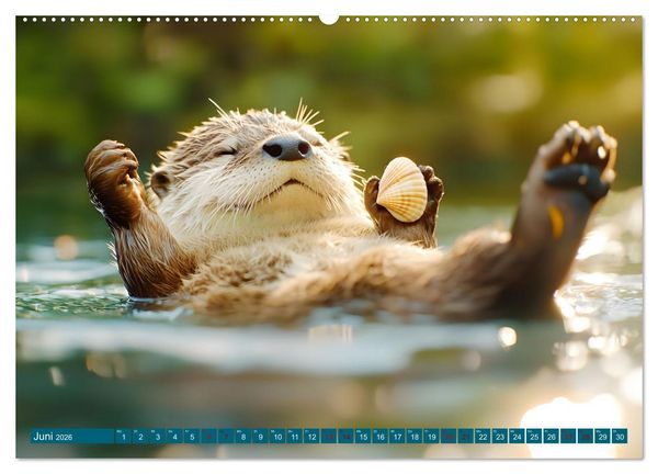 Produktbild: Plitsch, Platsch, tierisch nass (hochwertiger Premium Wandkalender 2026 DIN A2 quer), Kunstdruck in Hochglanz