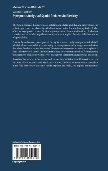 Produktbild: Asymptotic Analysis of Spatial Problems in Elasticity