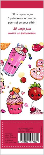 Produktbild: Gourmandises kawa&iuml; : 50 marque-pages &agrave; peindre ou &agrave; colorier