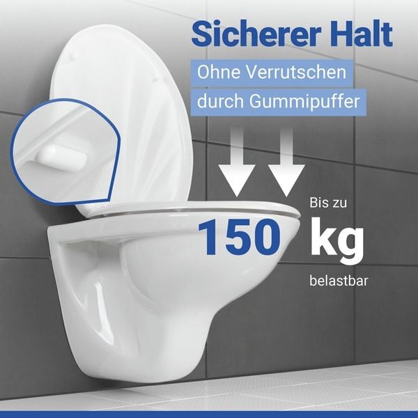 Produktbild: WC Sitz Mod. Muschel, Toilettendeckel mit Absenkautomatik