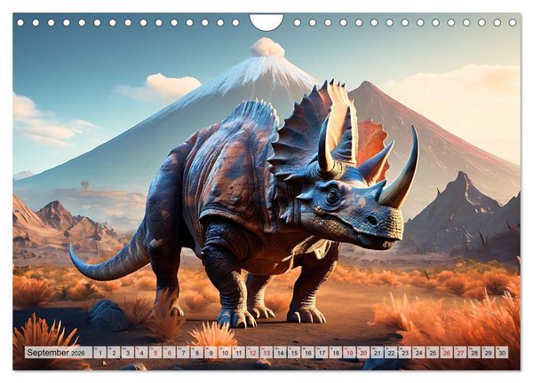 Produktbild: Dinosaurier - die Welt der Urzeitgiganten (Wandkalender 2026 DIN A4 quer), CALVENDO Monatskalender