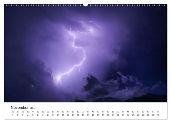 Produktbild: Gewitter - atemberaubende Naturschauspiele (hochwertiger Premium Wandkalender 2027 DIN A2 quer), Kunstdruck in Hochglanz