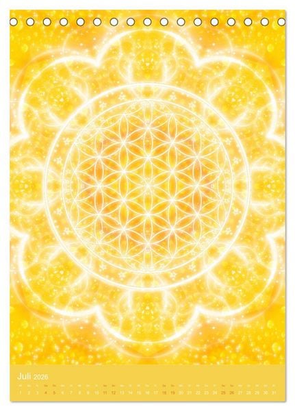 Produktbild: Blume des Lebens - Harmonie durch Symbolkraft (Tischkalender 2026 DIN A5 hoch), CALVENDO Monatskalender