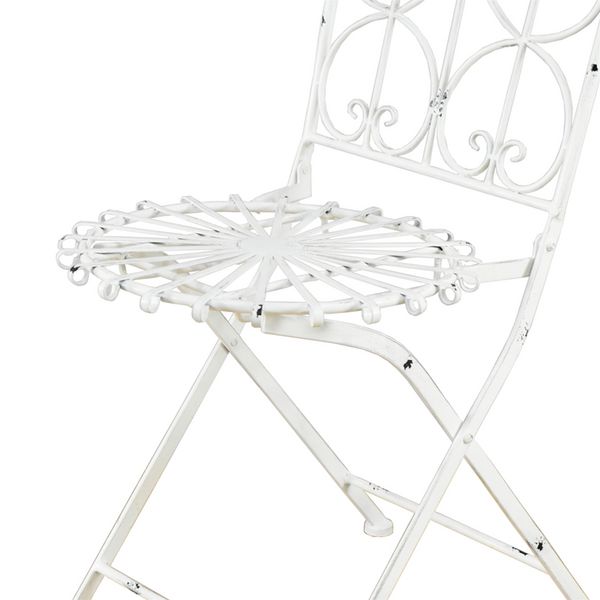 Produktbild: HTI-Living Stuhl Romantic Garden Wei&szlig; 2er Set Stuhl Romantic Garden Wei&szlig; 2er Set