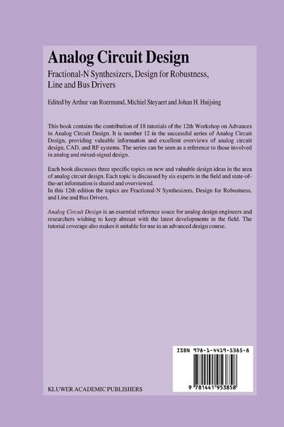 Produktbild: Analog Circuit Design