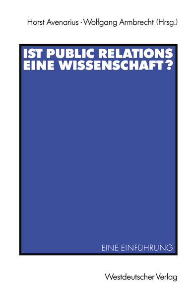 Produktbild: Ist Public Relations eine Wissenschaft?