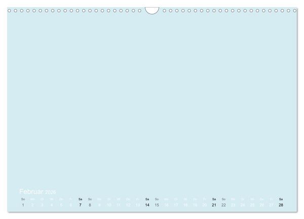 Produktbild: Bastelkalender - hell Blau (Wandkalender 2026 DIN A3 quer), CALVENDO Monatskalender