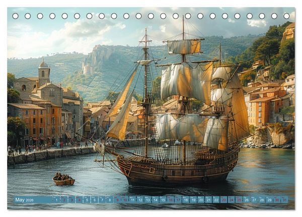 Produktbild: Sailing Through Seasons (Desk Calendar 2026 DIN A5 landscape), CALVENDO 12 Month DeskCalendar