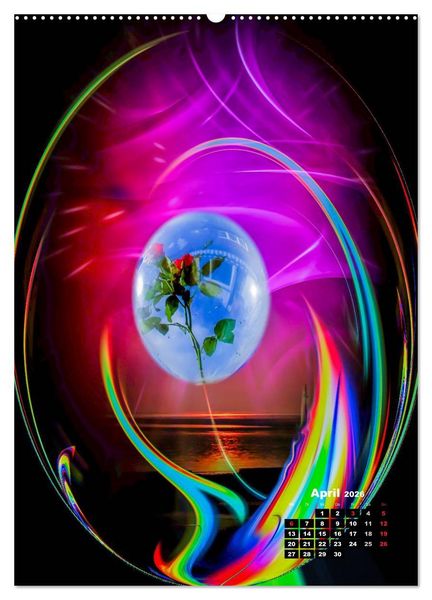 Produktbild: Bl&uuml;hende Fantasie - Digitalkunst (hochwertiger Premium Wandkalender 2026 DIN A2 hoch), Kunstdruck in Hochglanz