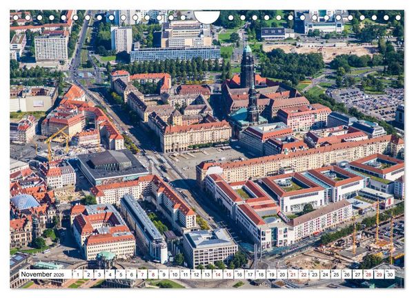 Produktbild: Sachsens Glanz - historische H&ouml;hepunkte aus der Vogelperspektive (Wandkalender 2026 DIN A4 quer), CALVENDO Monatskalender