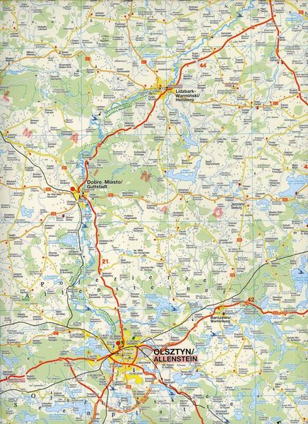 Produktbild: H&ouml;fer Stra&szlig;enkarte PL 010 Polen - S&uuml;dliches Ostpreussen 1:200.000
