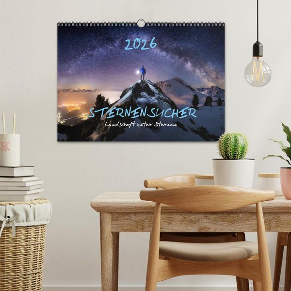 Produktbild: Sternensucher - Landschaft unter Sternen (Wandkalender 2026 DIN A3 quer), CALVENDO Monatskalender