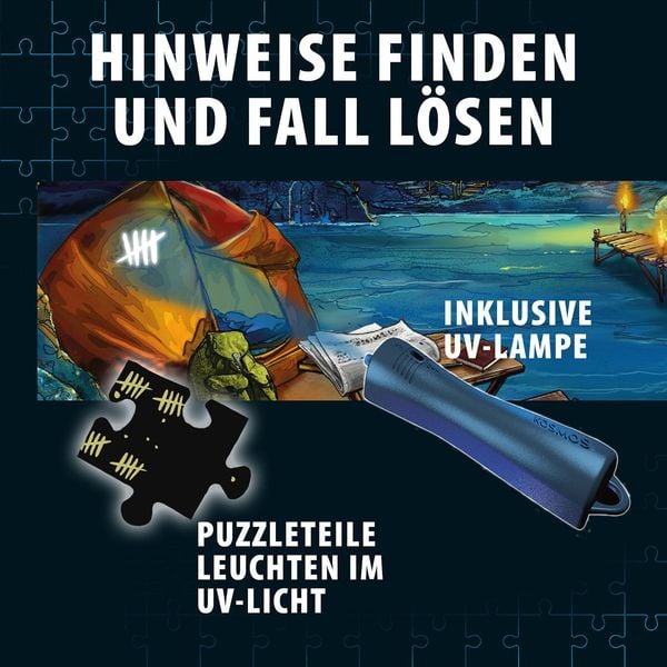 Produktbild: Krimipuzzle Die drei ??? Echo der Finsternis