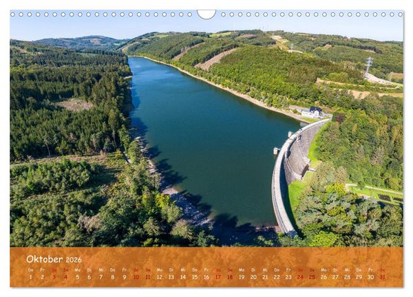 Produktbild: Talsperren der Ruhr und ihrer Nebenfl&uuml;sse aus der Vogelperspektive (Wandkalender 2026 DIN A3 quer), CALVENDO Monatskalender