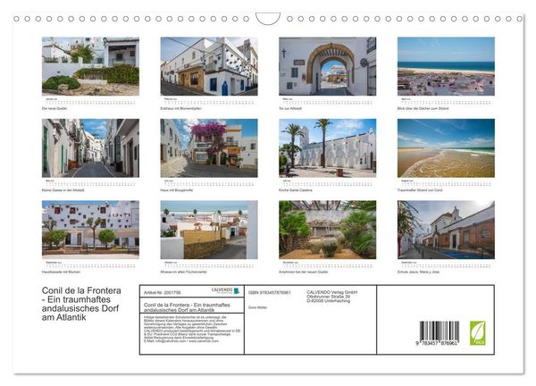 Produktbild: Conil de la Frontera - Ein traumhaftes andalusisches Dorf am Atlantik (Wandkalender 2026 DIN A3 quer), CALVENDO Monatskalender