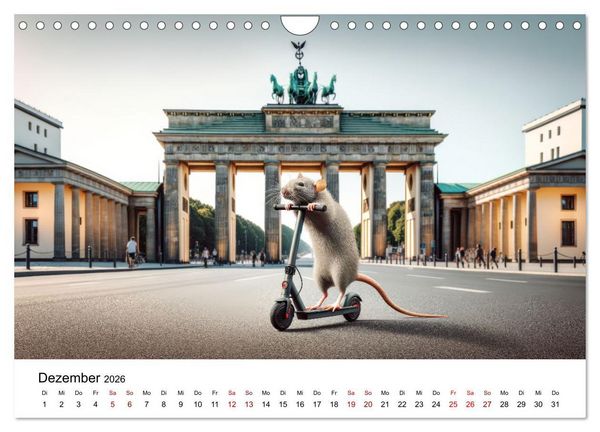 Produktbild: Ratten auf Reisen (Wandkalender 2026 DIN A4 quer), CALVENDO Monatskalender
