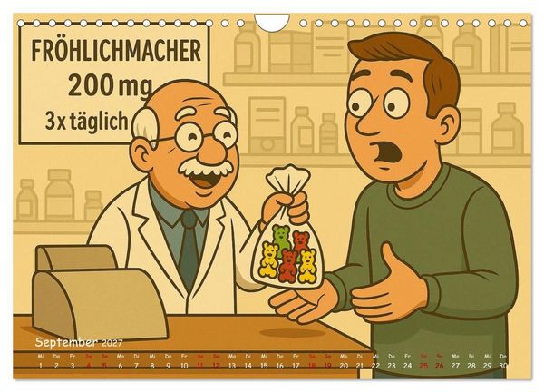 Produktbild: Und t&auml;glich gr&uuml;&szlig;t der Wahnsinn (Wandkalender 2027 DIN A4 quer), CALVENDO Monatskalender