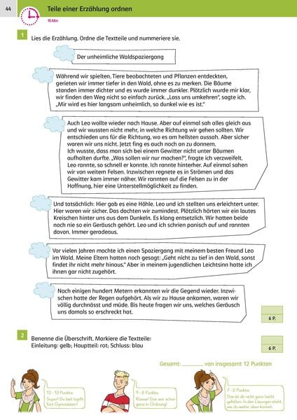 Produktbild: Klett Sicher ins Gymnasium 15-Minuten-Kurztests Deutsch 4. Klasse