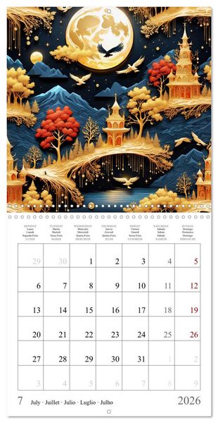 Produktbild: Moonlight miracle (Wall Calendar 2026 12 &times; 12 Inch) CALVENDO 12 Month Wall Calendar