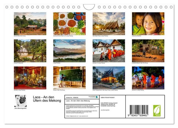 Produktbild: Laos - An den Ufern des Mekong (Wandkalender 2026 DIN A4 quer), CALVENDO Monatskalender
