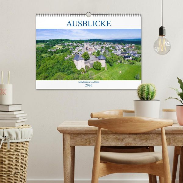 Produktbild: Ausblicke - Mittelhessen von Oben (Wandkalender 2026 DIN A3 quer), CALVENDO Monatskalender